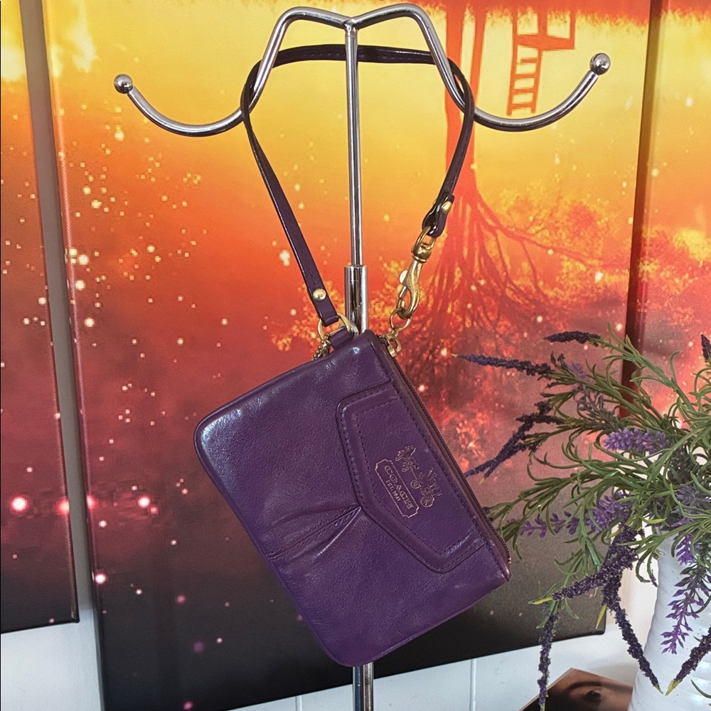 Coach Purple Wristlet